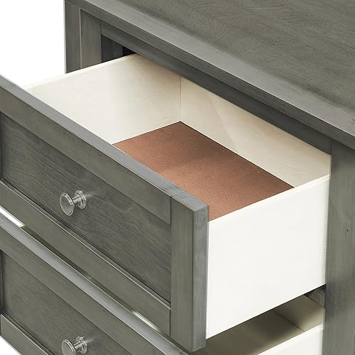 Miniatura 8 de Beloit - Mesita de noche gris de 2 cajones 255 pulgadas de alto x 235 pulgadas de ancho x 160 pulgadas de profundidad