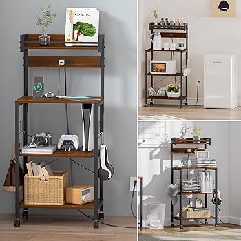 Amazon.co.jp: LunarLight キッチンベイカーラック 幅57×奥行