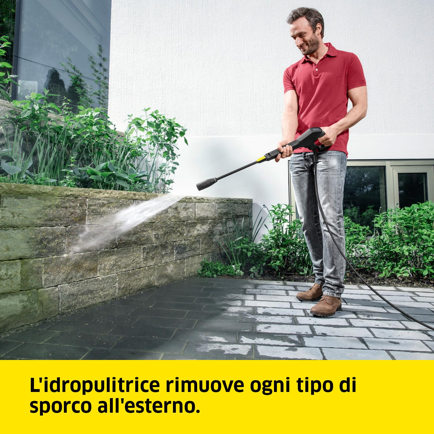 Kärcher Idropulitrice K 3 Power Control Home, Pressione 120 bar, Portata 380 l/h, Area di Lavoro 28 m²/h, Pistola Alta Pressione, Ugello Rotante, Lancia, Lavasuperfici T 1