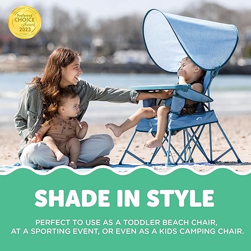 Miniatura 5 de Baby Delight Go with Me - Silla portátil Venture, para interiores y exteriores, toldo para el sol, 3 etapas de crecimiento infantil, ola azul