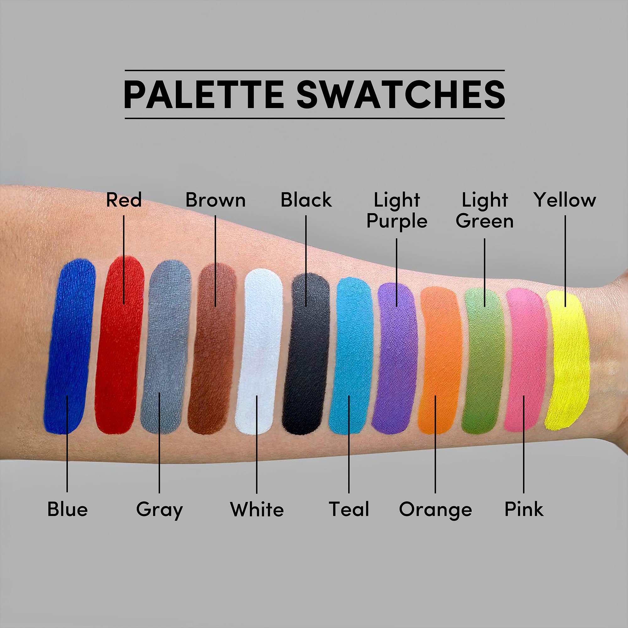 Narrative Cosmetics Primary Colors 12-Pan Palette, Vibrant Water-Activated Makeup for Face & Body Painting - Image 3