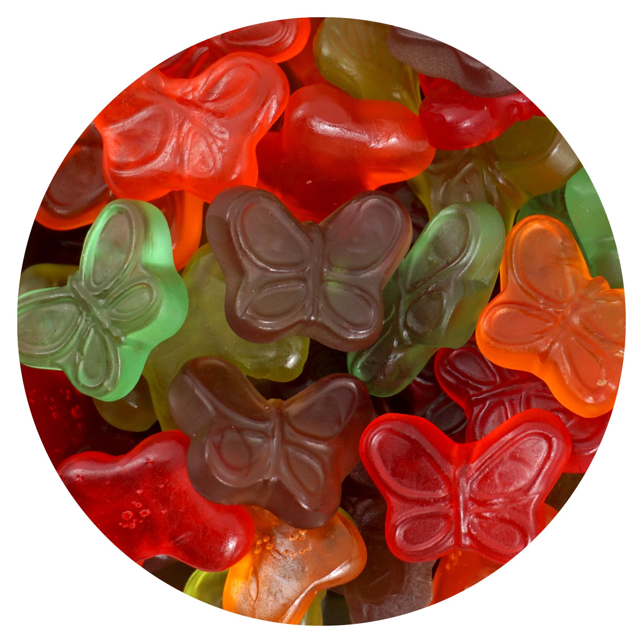 Mini Gummy Butterflies, 1 Pound Bulk Bag, Gummy Candy, The Hampton Candy Company