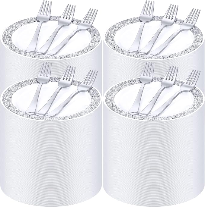 Gandeer 150 Pcs Disposable Cake Plate 7.5 Inch, Plastic