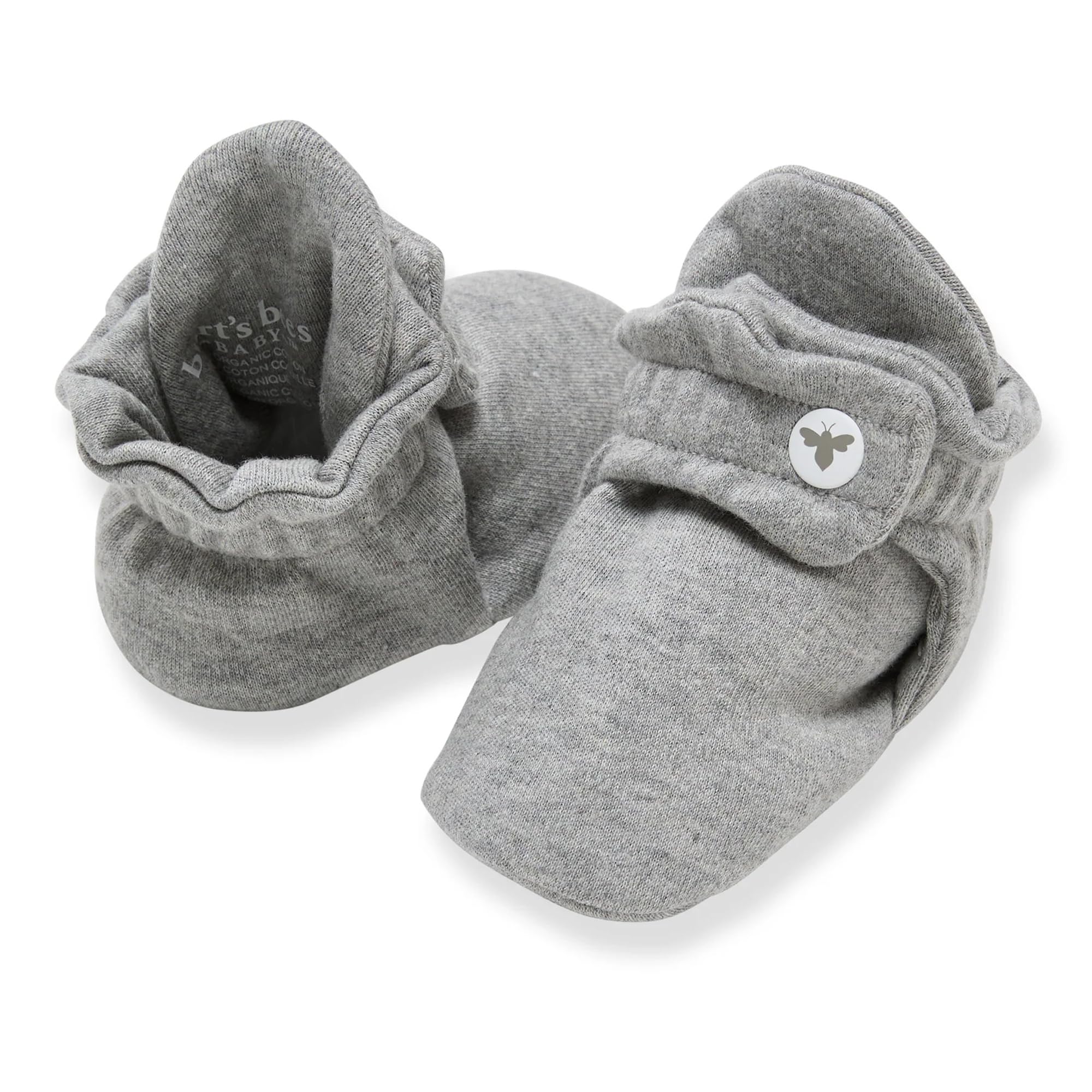 Burt's Bees Baby Unisex Kinder Baby Booties, Organic Cotton Adjustable Infant Shoes Slipper SockHausschuh-Socken