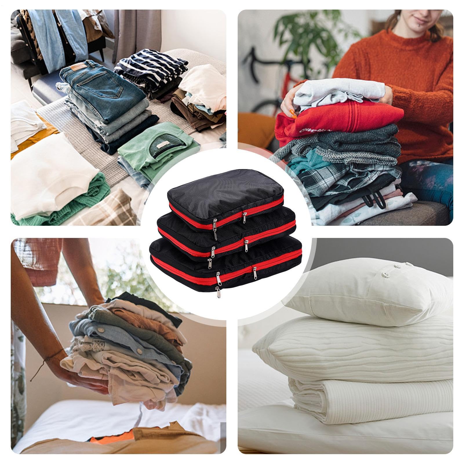 De Compresión Para Viaje 3 Piezas Bolsas Impermeables Gran Capacidad