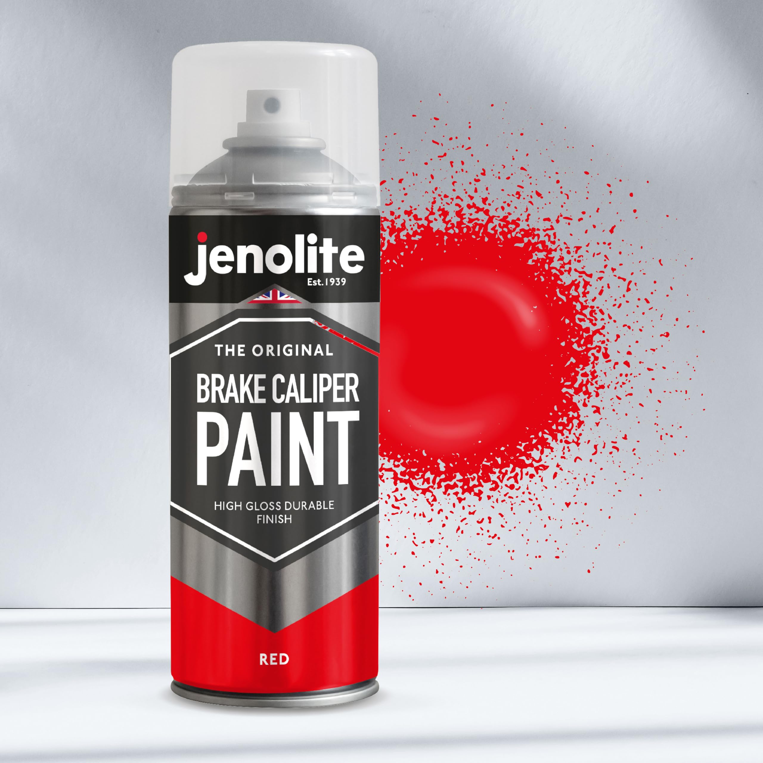 JENOLITE Vernice per pinza freno | Rosso | 3 x 400 ml | Ripristina e trasforma le pinze freno auto
