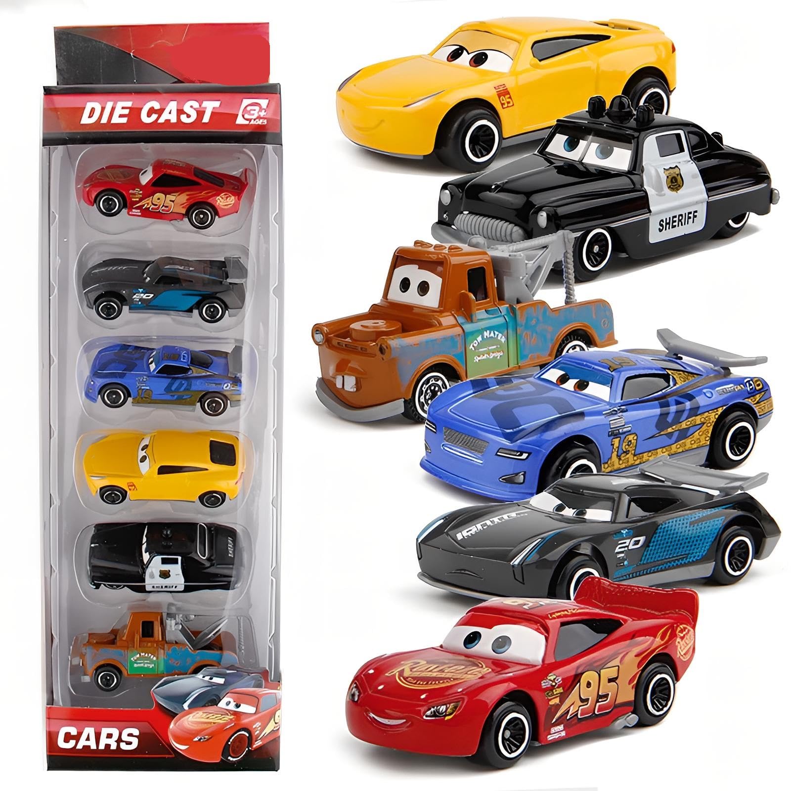 PLUSPOINT Diecast Metal Toy Car Set Push n go Derby Racers Metal Die Cast Set of 6 Racing Cars for Kids Free Wheel High Speed Metal Toy Car Play Set for Children Best Gifts Toys for Boys (6 Car Set) (B0D5WKWDBK) Amazon Price History, Amazon Price Tracker