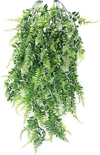 Miniatura 9 de Plantas artificiales, para decoración de Navidad, palmeras de plástico, arbustos, arbustos, hierba, hogar, jardín, resistente a los rayos UV,