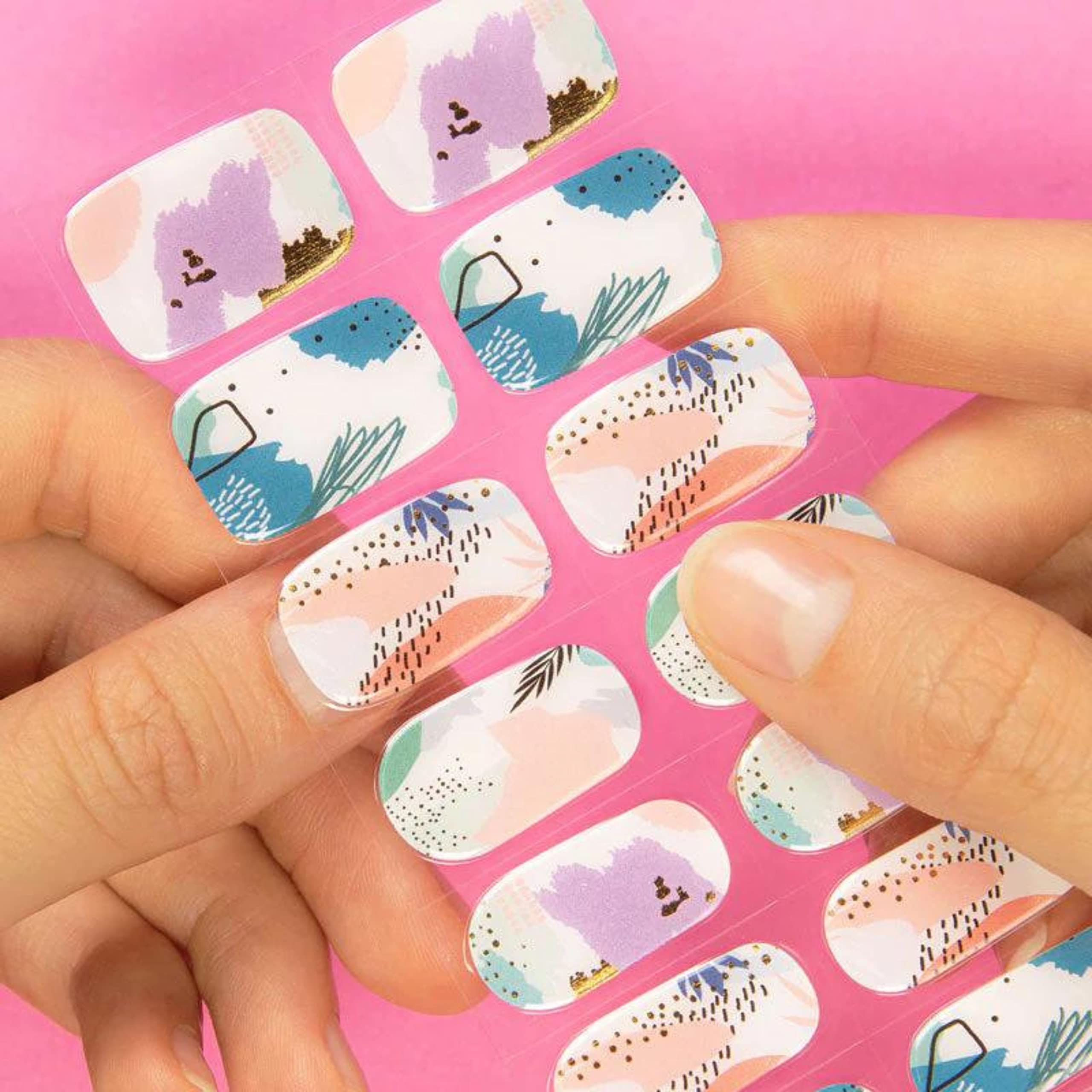 MOYOU LONDON Semi Cured Gel Nail Strips - 20 Pcs. Nail Wraps for Salon-Quality Manicure - Works with Any UV Nail Lamp - Easy to Apply, Trim, & Remove Gel Nail Stickers - Image 2