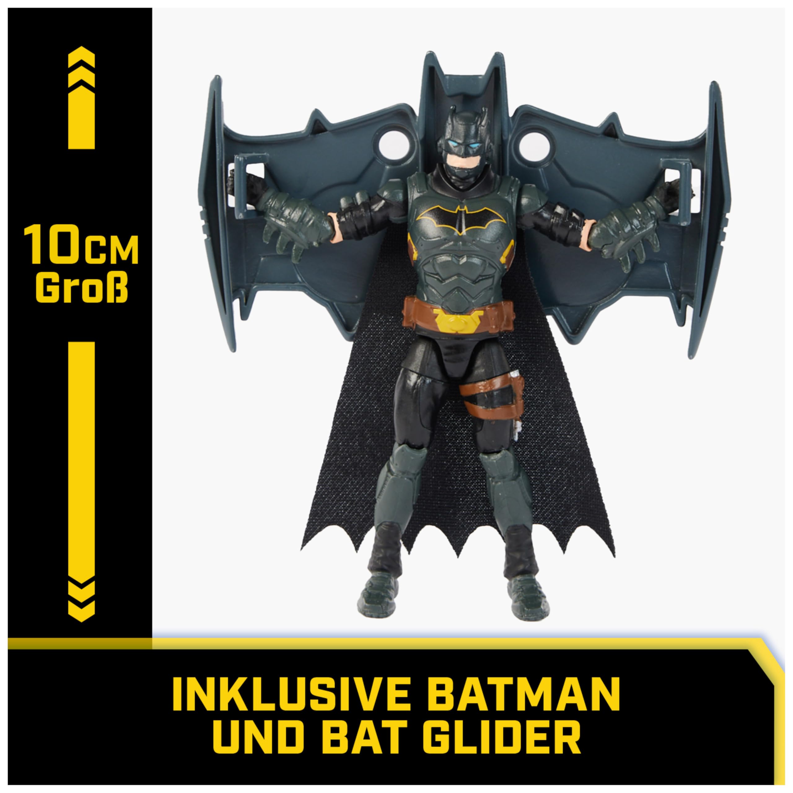 DC Comics - Ultimate Transforming Batmobile mit Batmanfigur (10cm), 1 Pfeil-Katapult, Lichteffekten, Soundeffekten, per Knopfdruck zur Batcave transformierbar. Ab 4 Jahren