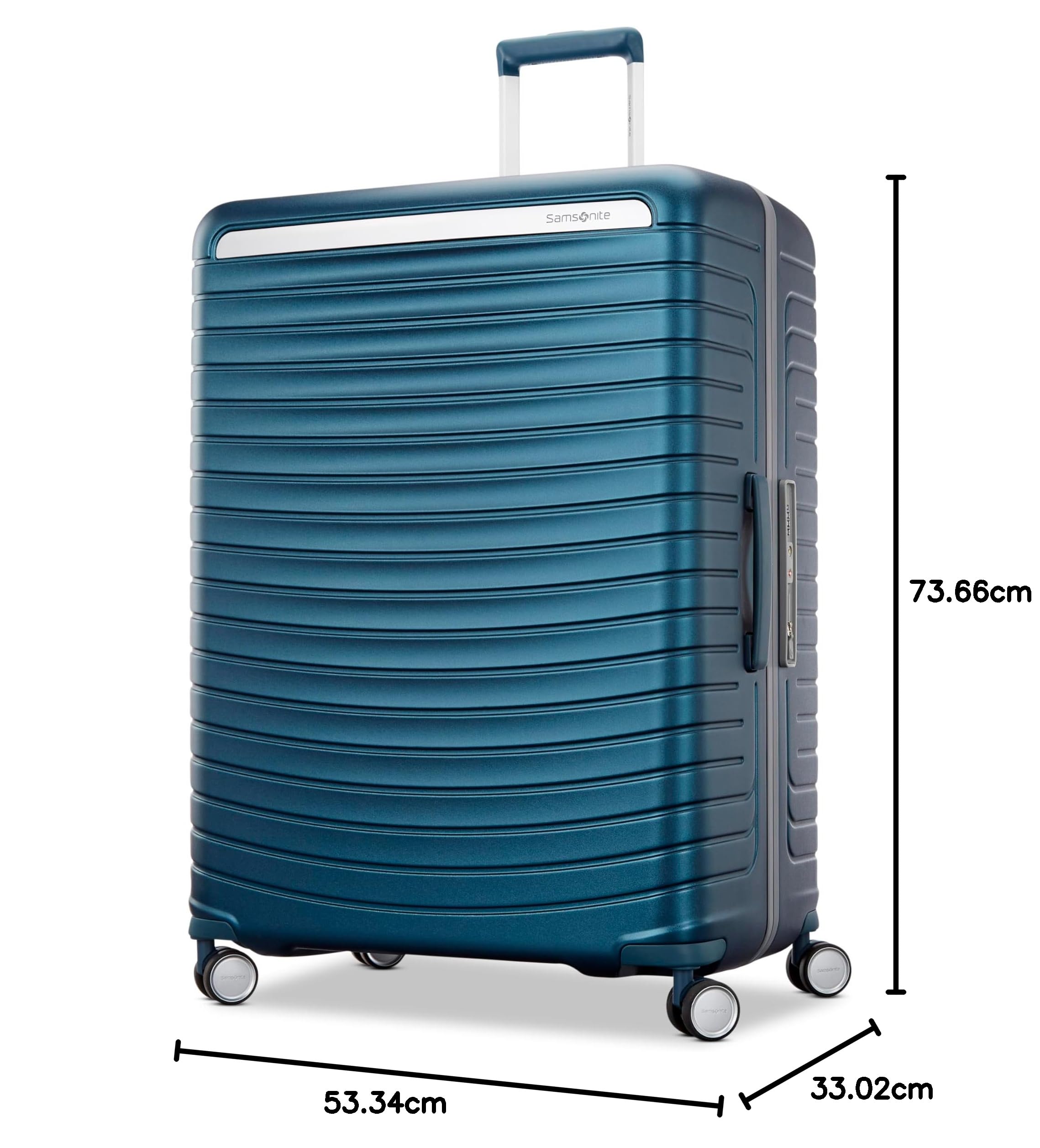 Samsonite Framelock Hardside Bagaż z kołami obrotowymi, Szmaragdowy turkusowy, Large Spinner, Framelock Hardside Bagaż z kołami obrotowymi
