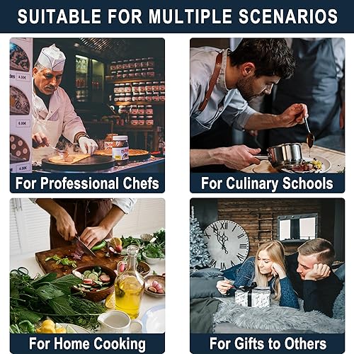 Miniatura 7 de Kaaltisy Rollo para cuchillos de chef, rollo de lona encerada de 16 onzas para cuchillos de cocina (camuflaje y negro)  Estuche para cuchillos con