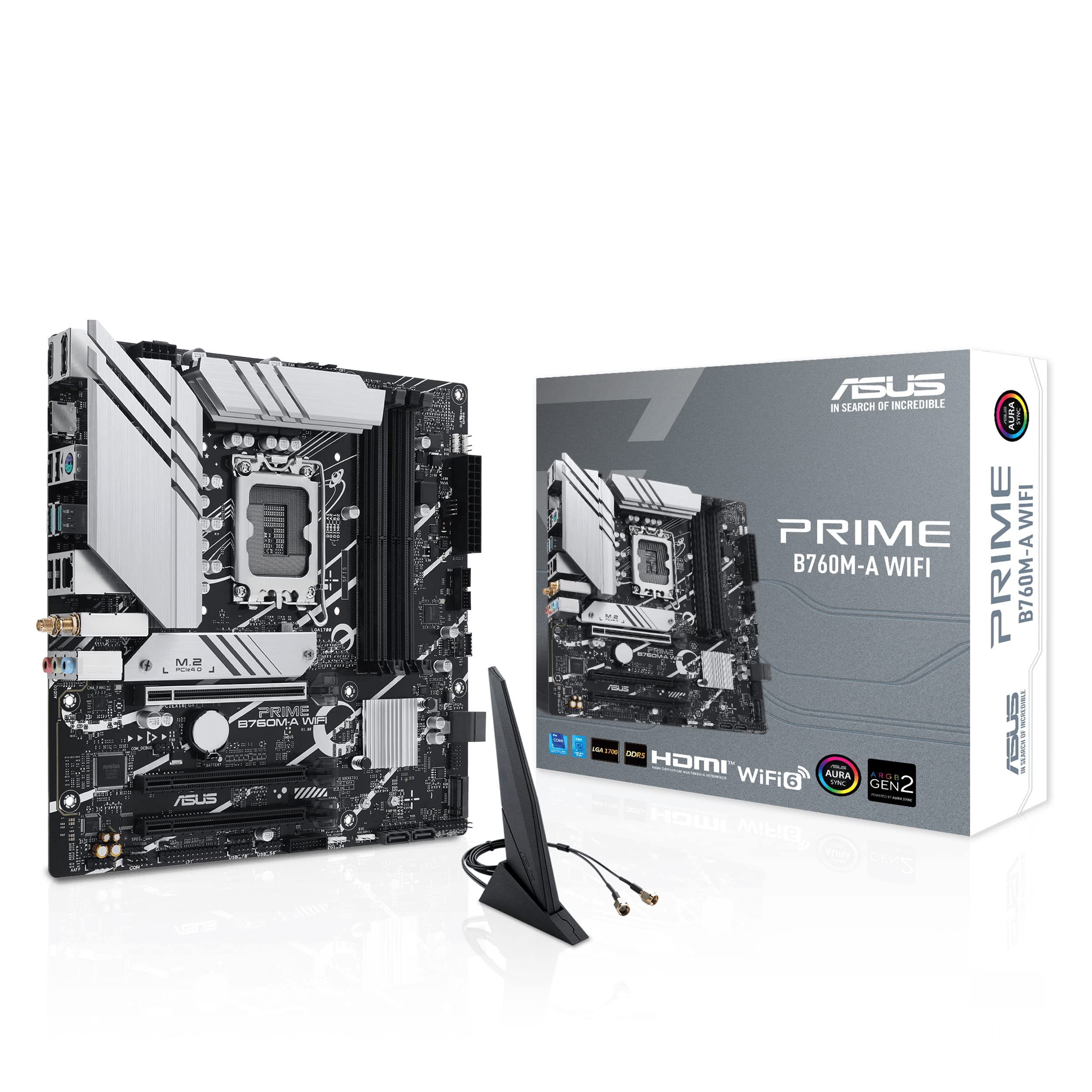 CPU Intel Core i5-12400F CPU+B760M-A asus ASUS Prime B760M-A WiFi Intel LGA 1700 mATX Motherboard