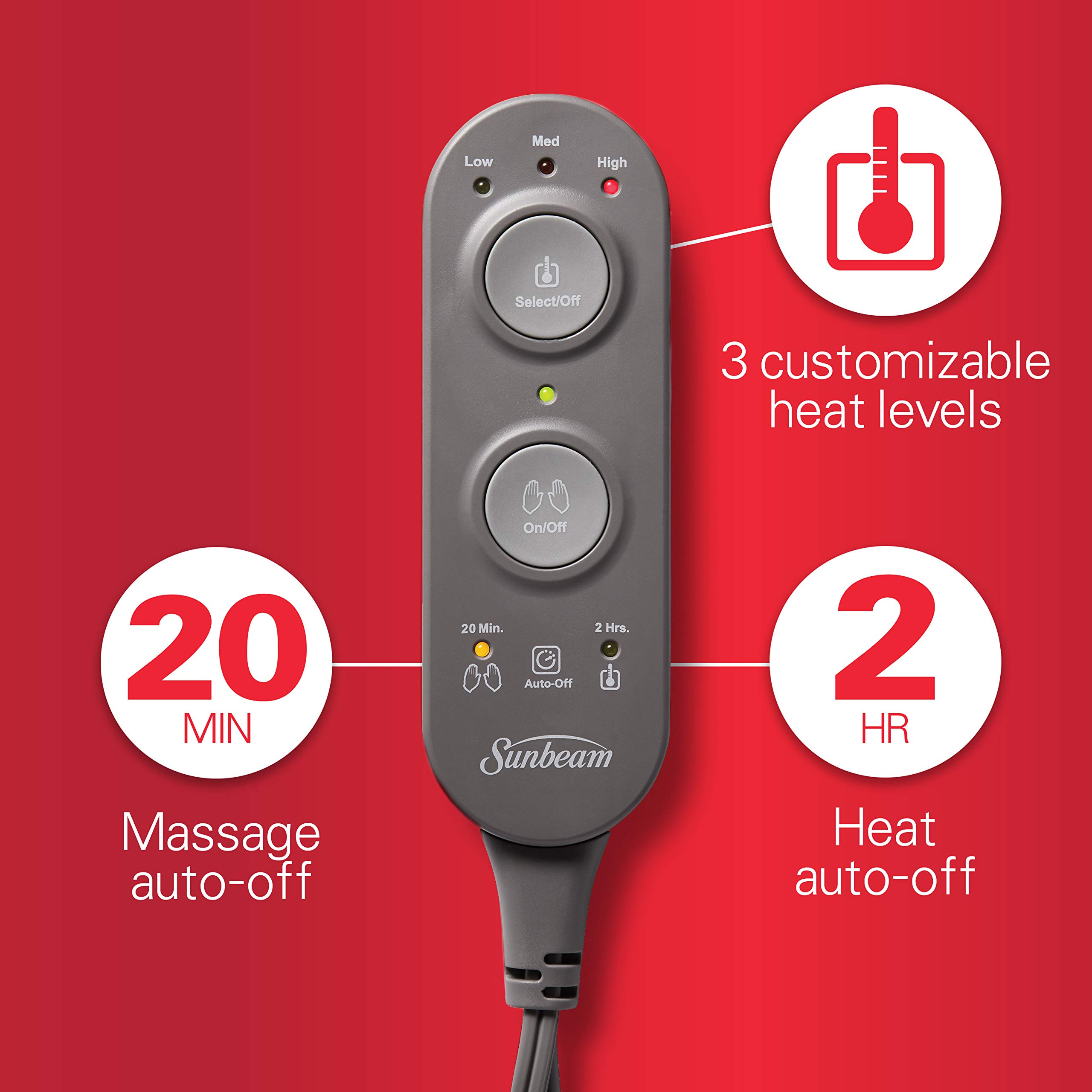 Amazon.com: Sunbeam: Massaging Heating Pads