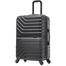 InUSA AURUM 24-Inch Medium Hardside Spinner Luggage Durable Zippered Black
