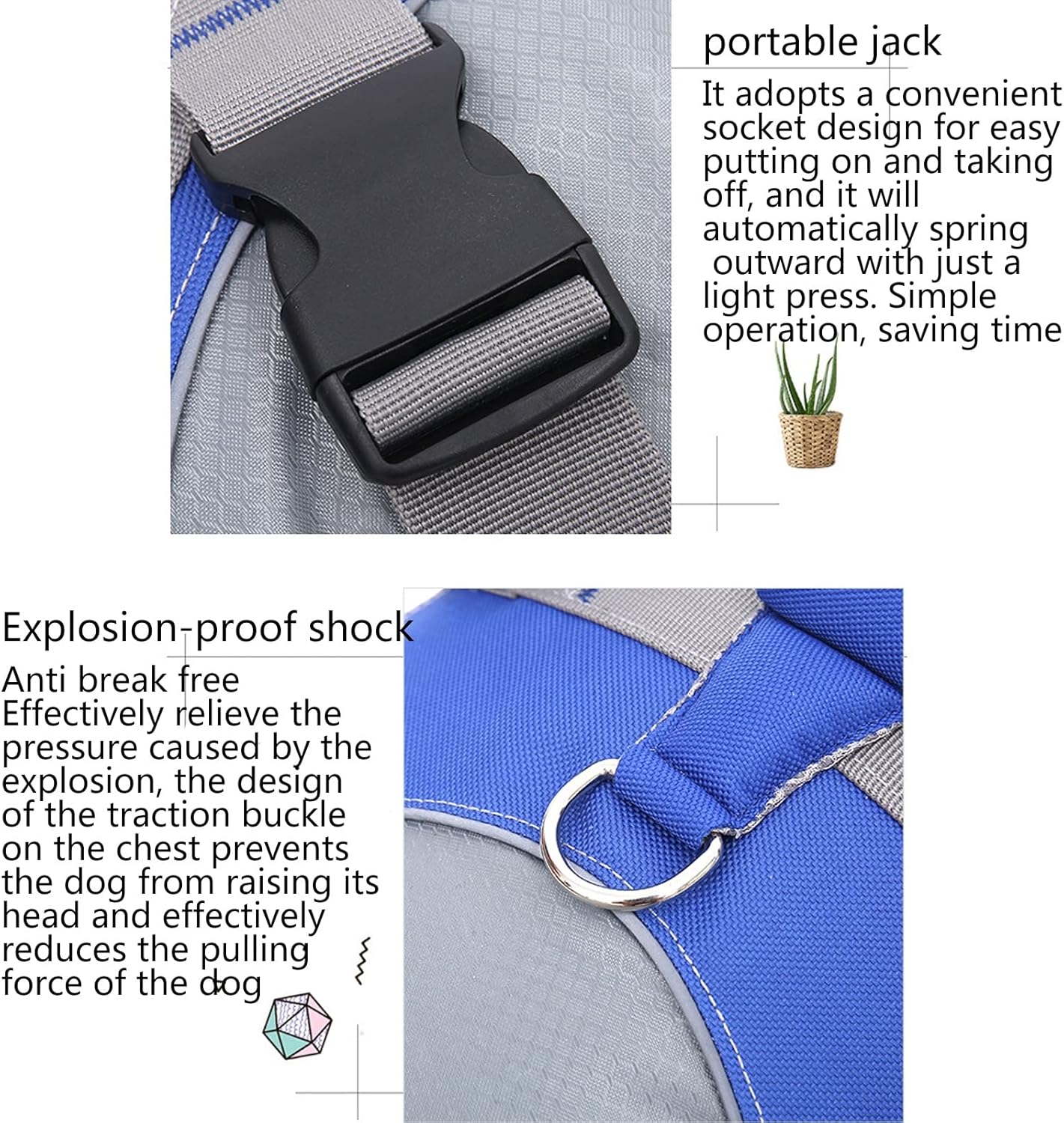 Dog Life Jacket, Reflective & Adjustable Dog Life Vest with Rescue Handle for Swimming and Boating, Ripstop Pet Safety Life Preserver for Small, Medium and Large Dogs,Pink,S