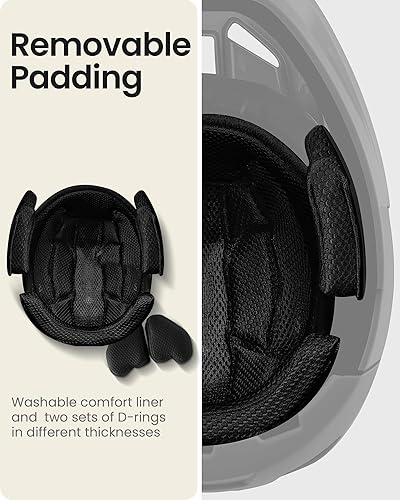 Miniatura 5 de OutdoorMaster Casco de bicicleta de montaña de cara completa para hombres y mujeres, dos almohadillas extraíbles para bicicleta de montaña, casco de