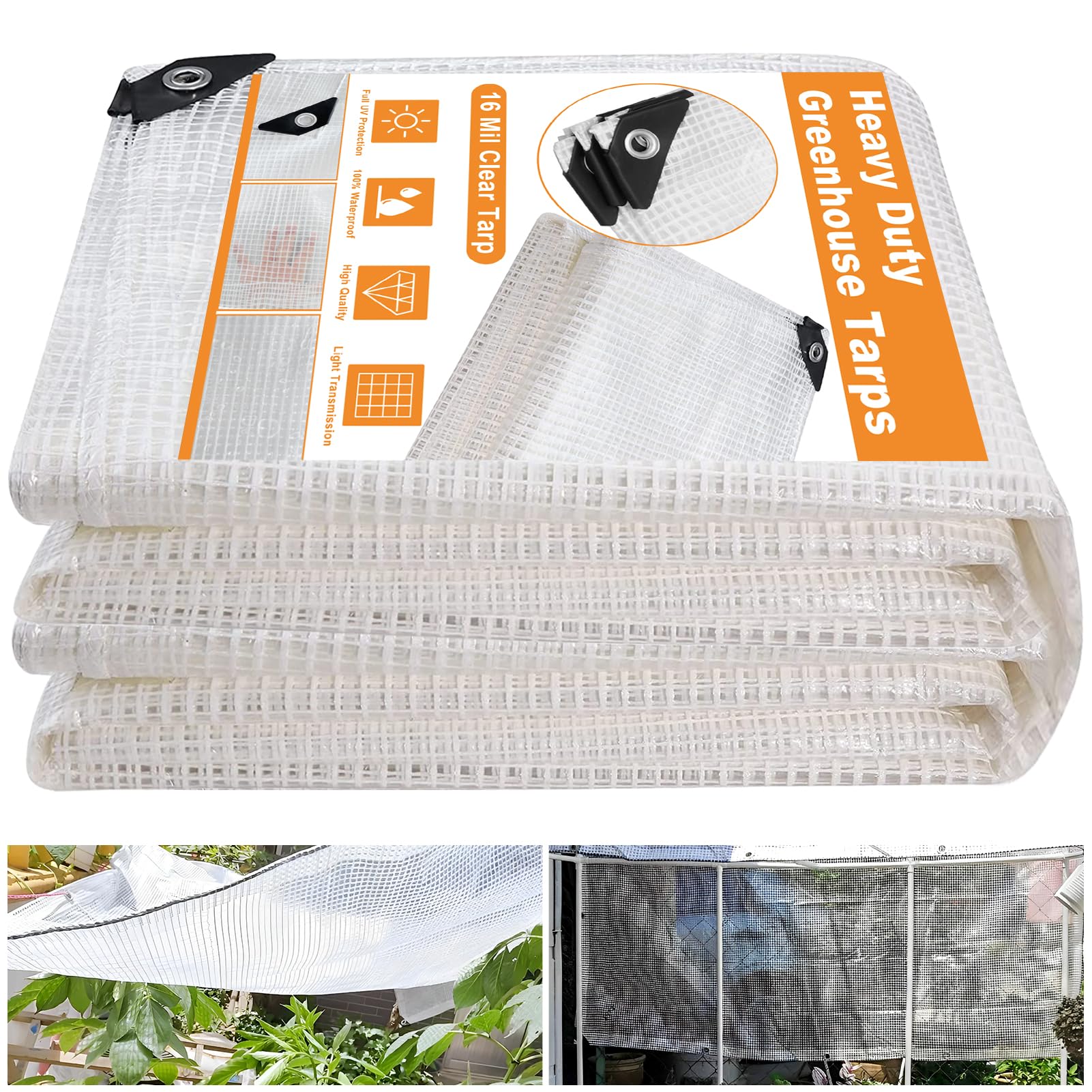 Ansgery 16 Mil Clear Tarp