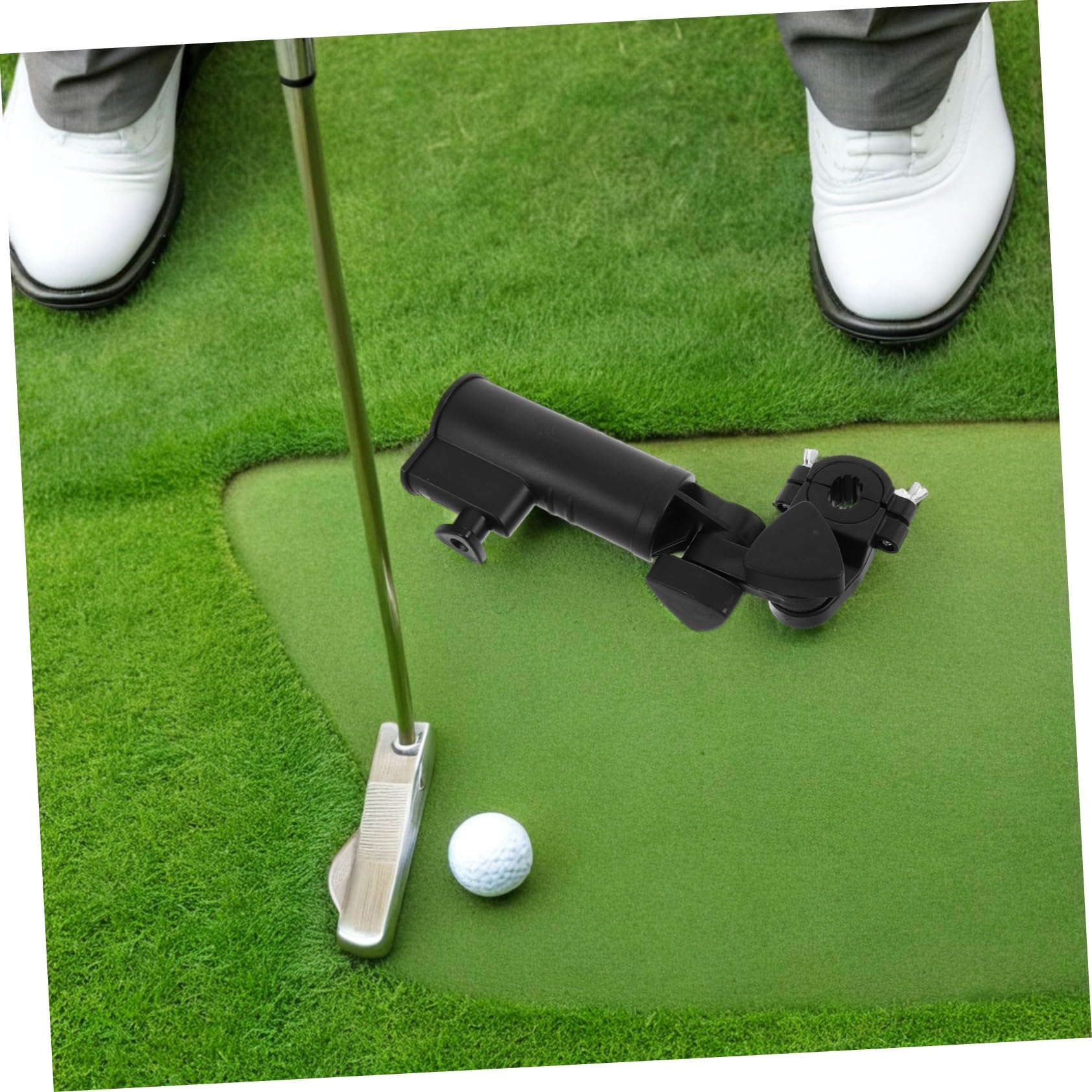 2 Stück Golf Trolley Regenschirmhalter Robuster Schirmhalter für Golftrolley mit Festem Clip Schnelle Montage Wetterfester Golfwagen Schirmständer für Organisiertes