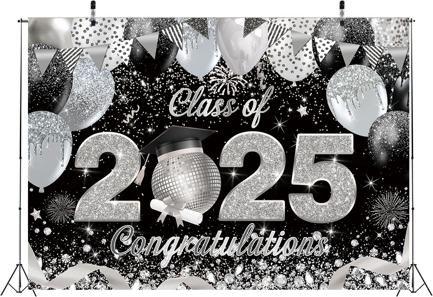 Fotohintergrund Stoff 3x2,4 M – Bokeh/Halo-Design, Für Neujahr, Abschlussball, Geburtstag, Party-Deko, Waschbar & Bügelbar