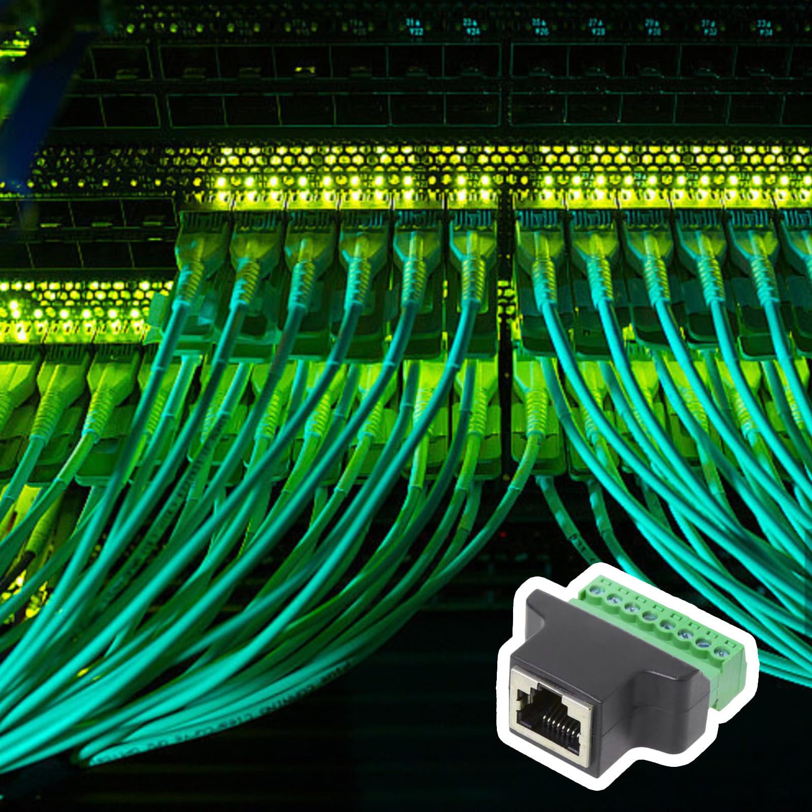 2er-Pack RJ45 Schraubklemmenadapter – 8-Pin Termi Produktbild-Vorschau 2