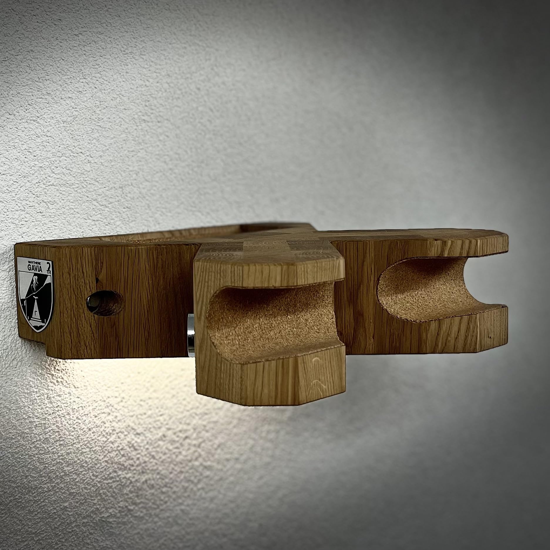 Fahrrad-Wandhalterung, Eichenholz, Modernes Design