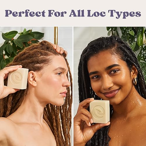 Miniatura 6 de Vegan Loc Shampoo Bar  Champú clarificador de rastas de lavanda sin residuos, hecho para el cuidado del cabello de las rastas