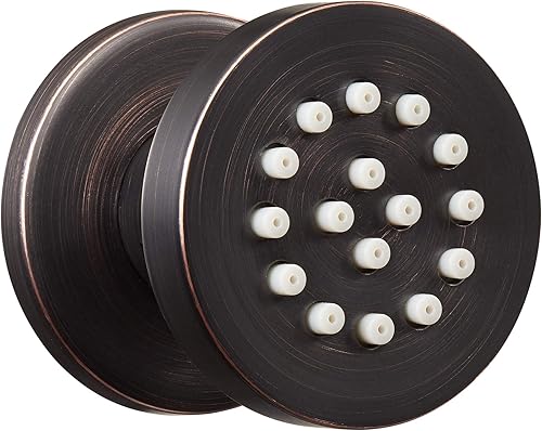 Chorro de ducha de latón macizo, rociador lateral de masaje redondo, sistema de spa, juego de ducha ajustable montado en la pared, acabado de bronce