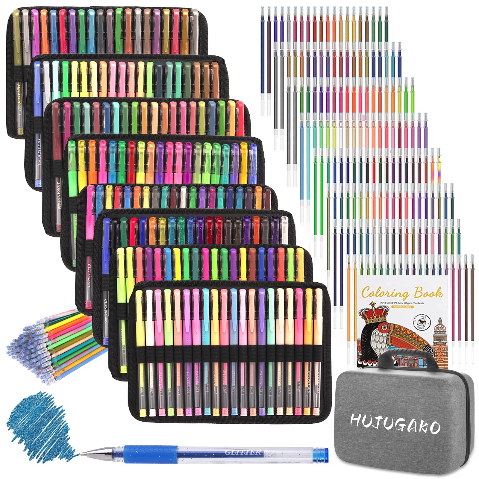 Colorful　NIKKO G PEN クローム色20箱 Amazon.com: HUJUGAKO 320 Pack Gel Pens Set,160 Colored Gel pen