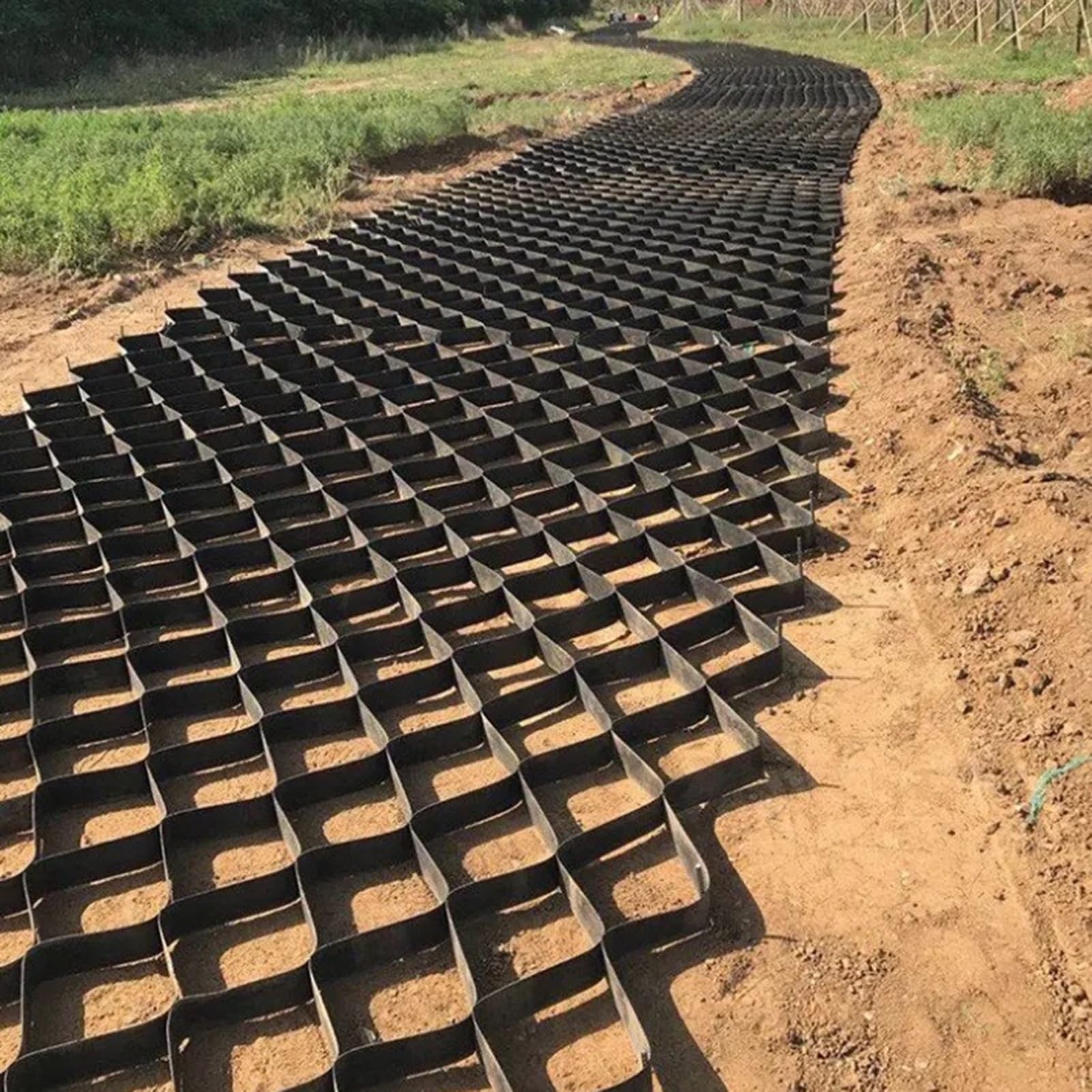 GJZQDKX Permeable Honeycomb Driveway Mat - 9m Outdoor Gravel Paving Ground Protection for Pathways & Walkways Eco-Friendly Landscape Solution