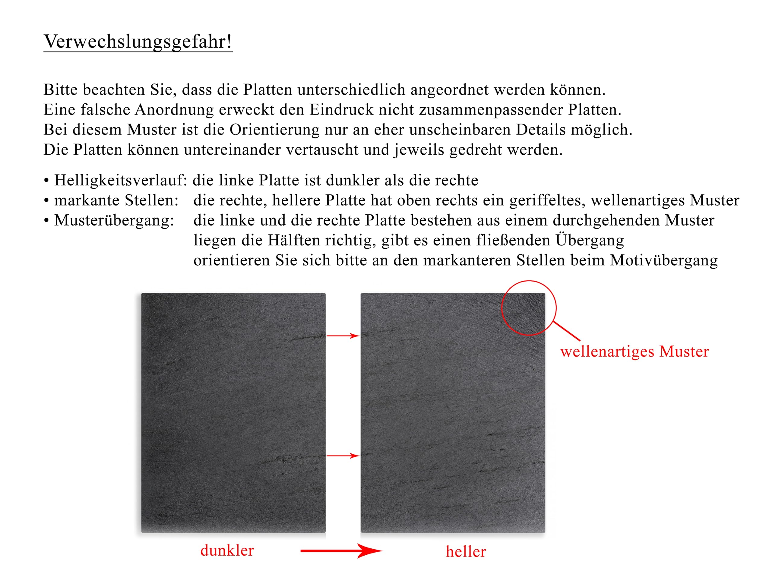 Wallario Herdabdeckplatte aus Glas, 2-teilig, 80x52cm, für Ceran- und Induktionsherde - Motiv: Schwarze Schiefertafel Optik Steintafel