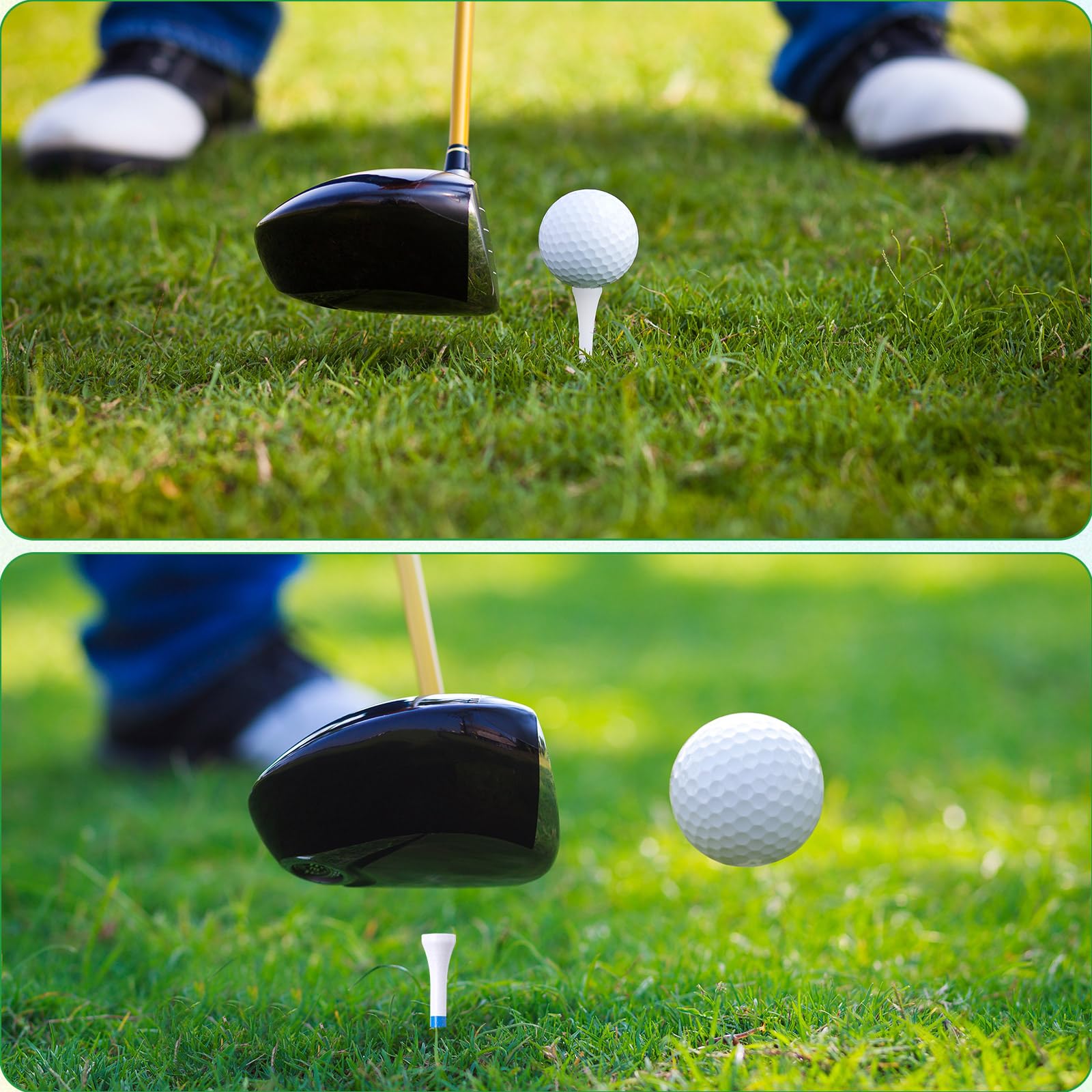 Vinsot 1000 Pcs Golf Tees Bulk Wood Tees, Golf Tees for Women Men Ladies Clubs Golf Ball Theme Party Accessories