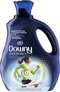 Downy Odor Protect Liquid Fabric Deodorizer and Fabric Conditioner, Active Fresh, 2.4 L, 130 loads