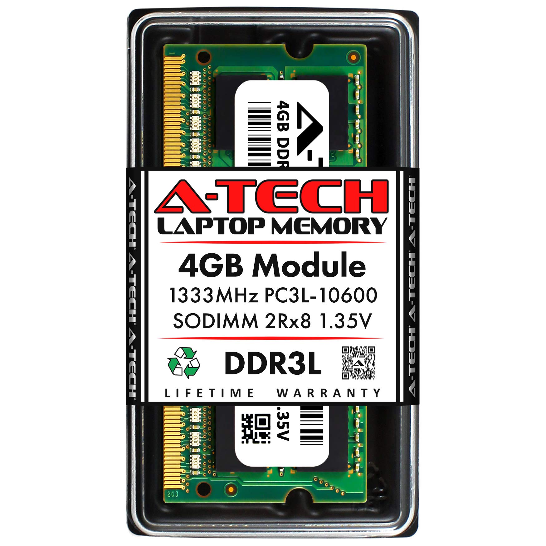 Amazon.com: A-Tech 4GB DDR3/DDR3L 1333MHz PC3-10600 Laptop RAM
