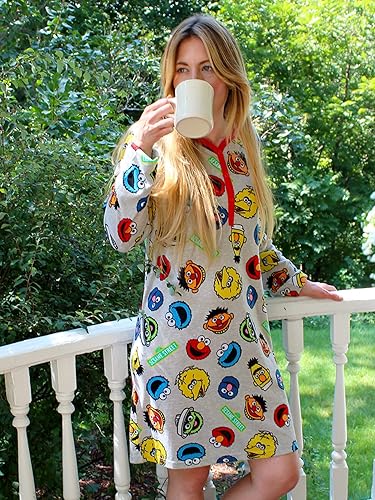 Miniatura 6 de Sesame Street Elmo - Camisón Henley de manga larga para mujer