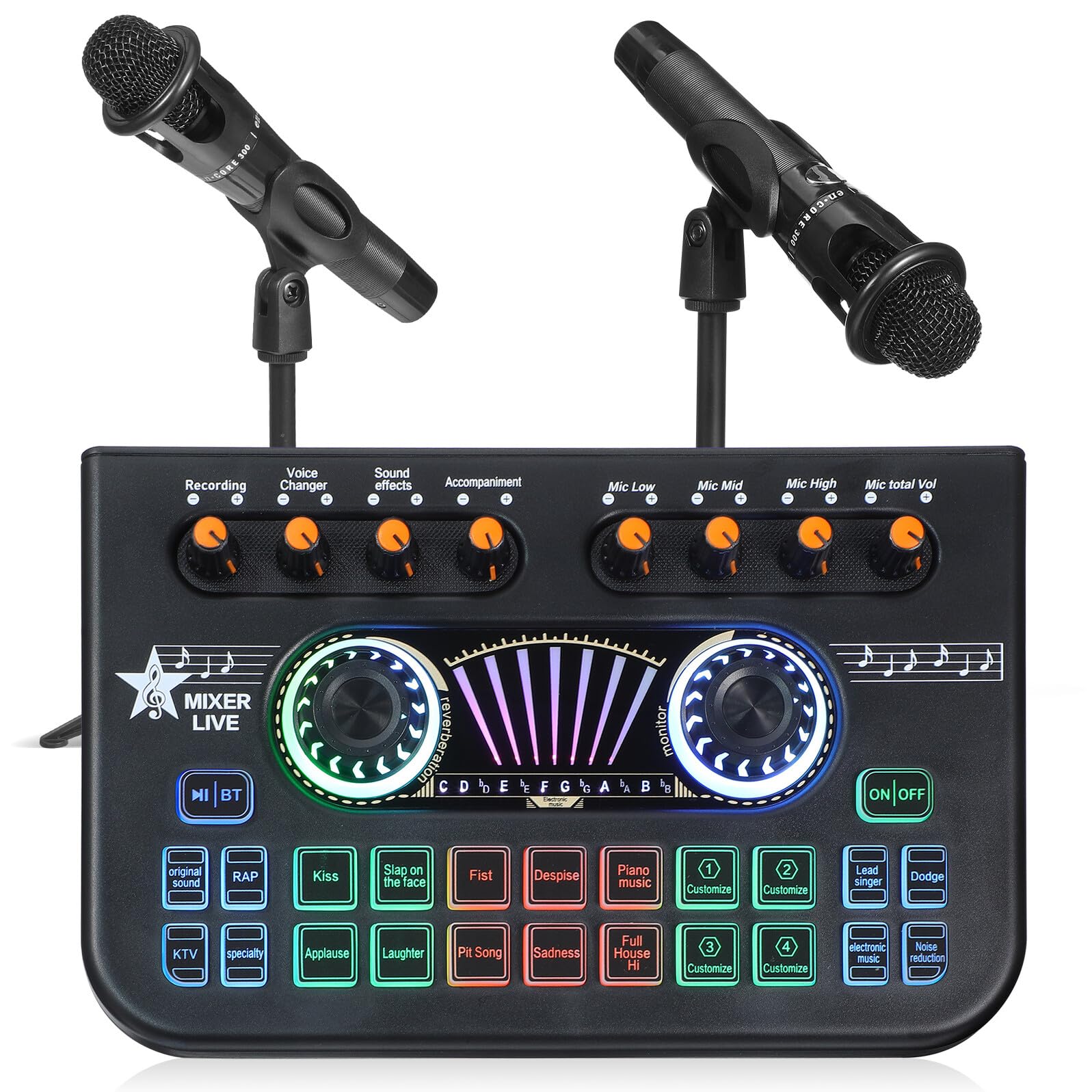 DECHOUS Table De Mixage Audio Pour Jeux Vidéo Idéale Pour Les Enfants Carte Son Avec Changeur De Voix Idéale Pour Le Chant Le Streaming En Direct Les Podcasts Et Bien Plus
