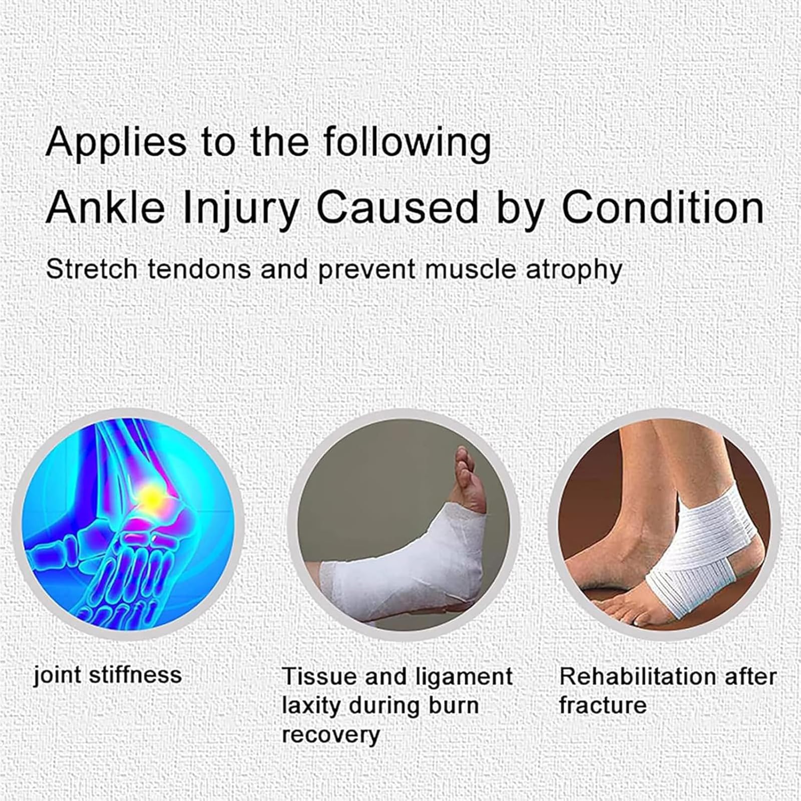 HZFAIGLL Electric Ankle Rehabilitation Training Equipment, Adjustable Strength, Precise Compression, Ankle Sprains, Broken Toe Foot, Post Op Care, Pain Relief and Pressure Relief