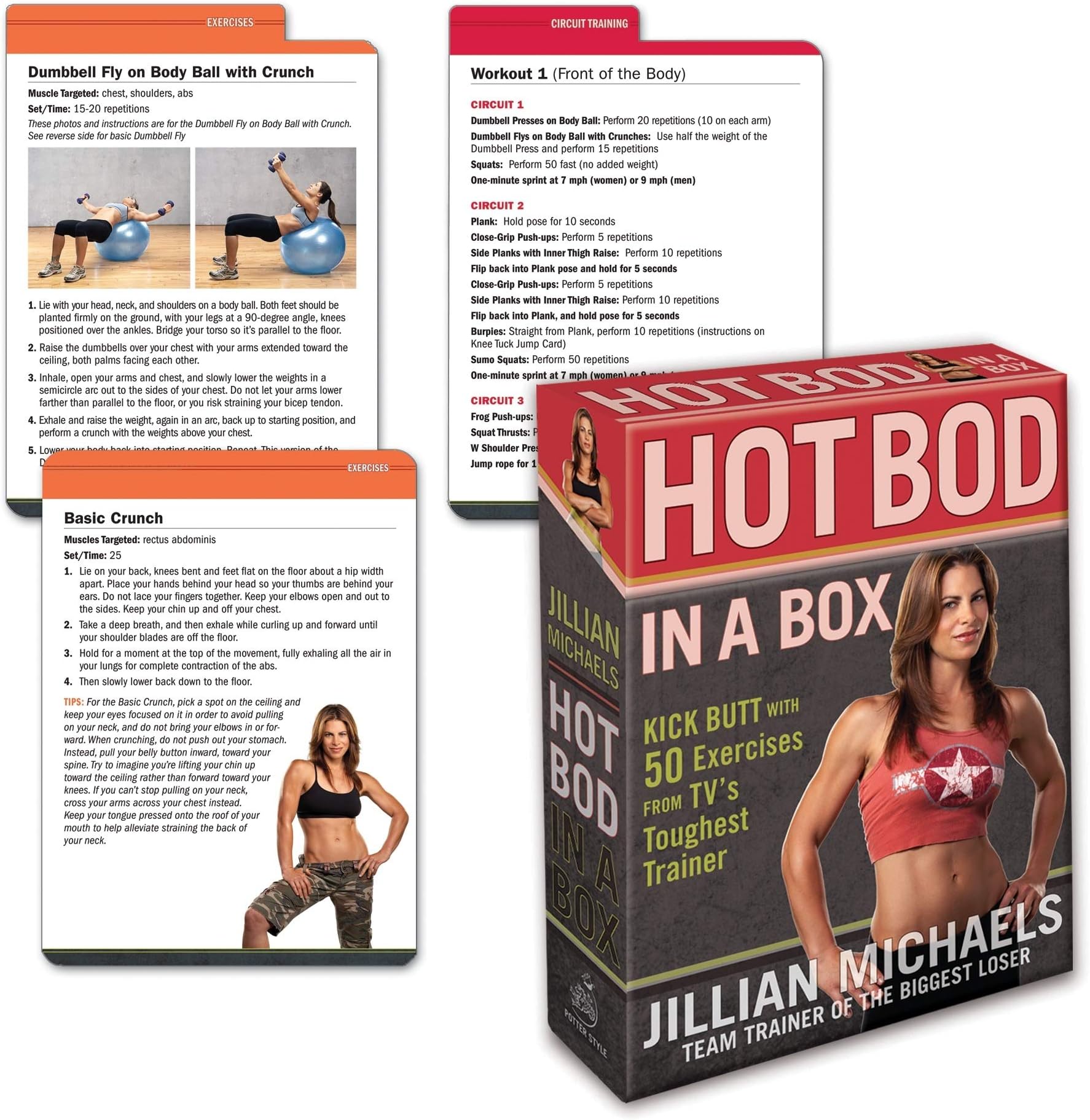Jillian Michaels Hot Bod in a Box: Kick Butt with 50 Exercises from TV's Toughest Trainer