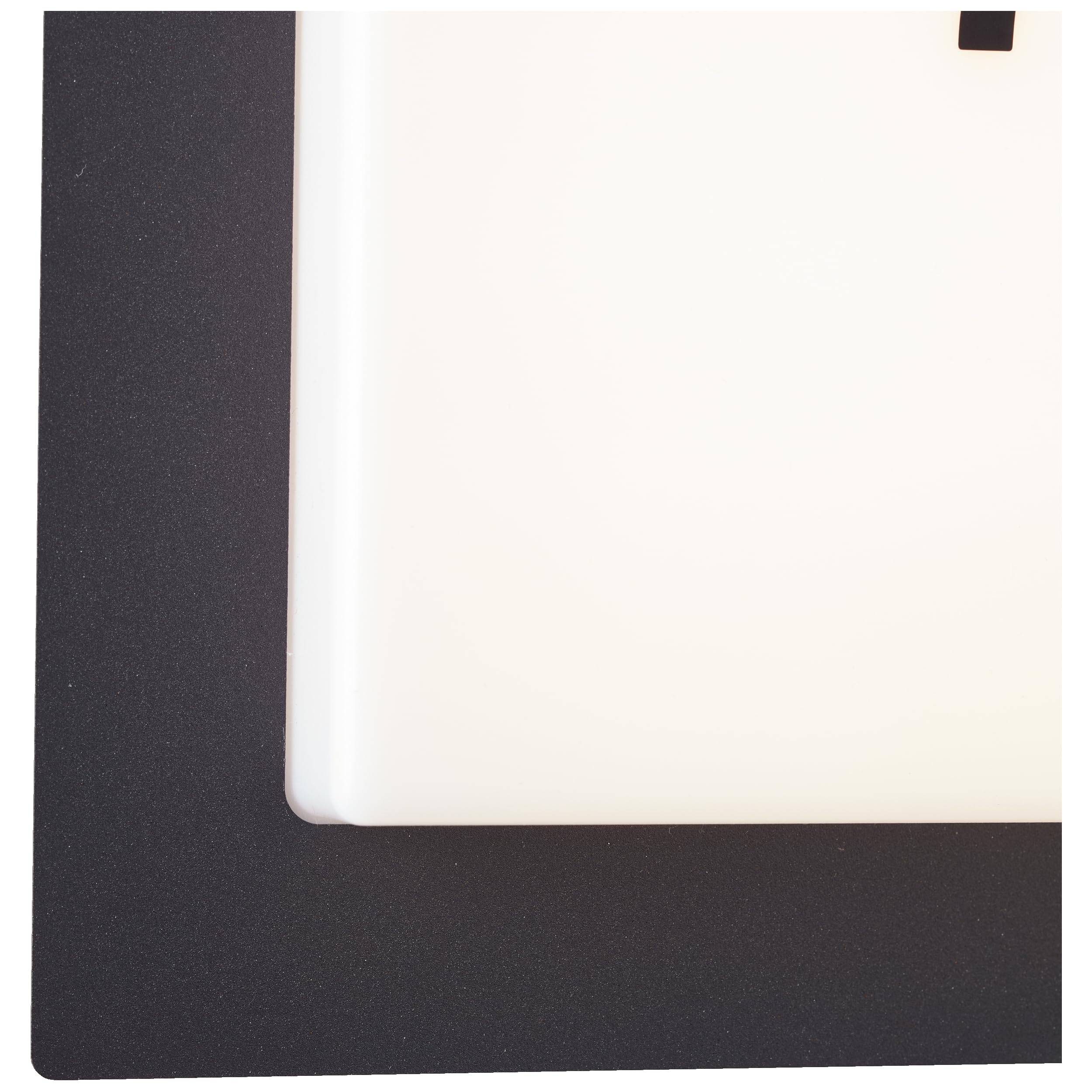 Lightbox LED Außenwandlampe mit 1600 lm & 3000 K & IP44 - inkl. Hausnummer - Outdoor Wandleuchte - 30 x 30 cm - für die Hausfassade - aus Aluminium/Kunststoff - in Weiß/Schwarz
