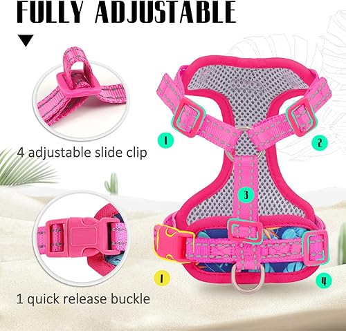 Miniatura 10 de Supet Arnés y correa para gatos a prueba de escapes para caminar, juego de arnés y correa para gatos a cuadros caqui para perros grandes y pequeños