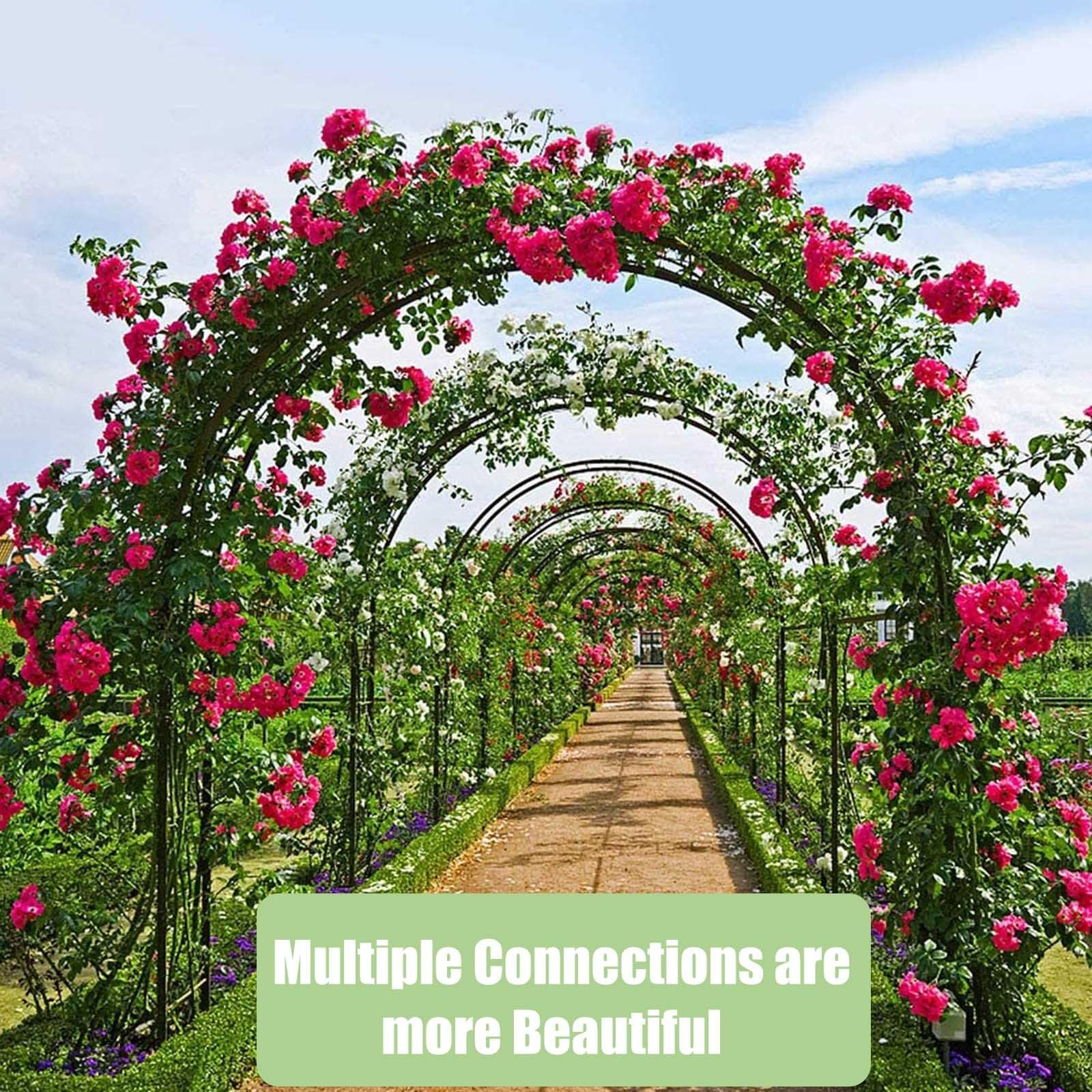 Arco Da Giardino In Metallo Per Rampicanti – 220x270 Cm – Zincato E Resistente – Colore Bronzo