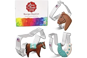 Horse Cookie Cutters 3-Pc. Set Made in the USA by Ann Clark: Equine Cookie Crafts
