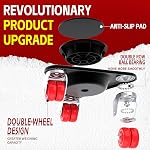 Heavy Duty Furniture Movers with 6 Wheels – Double-Wheel Design Carbon Steel Panel Furniture Dolly Set with Lifter, 360° Rotating Casters for Easy Moving, Max Load 3000 LBS