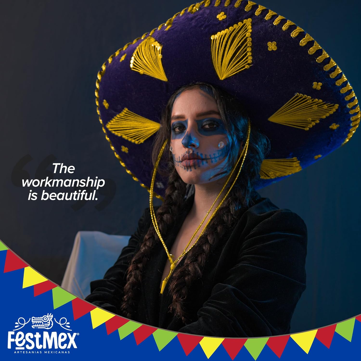 Mexican Sombrero Hats Charro – Sombrero Mexicano & Mariachi Hat, Traditional Mexican Hat for Adults, Mariachi Costume - Image 6