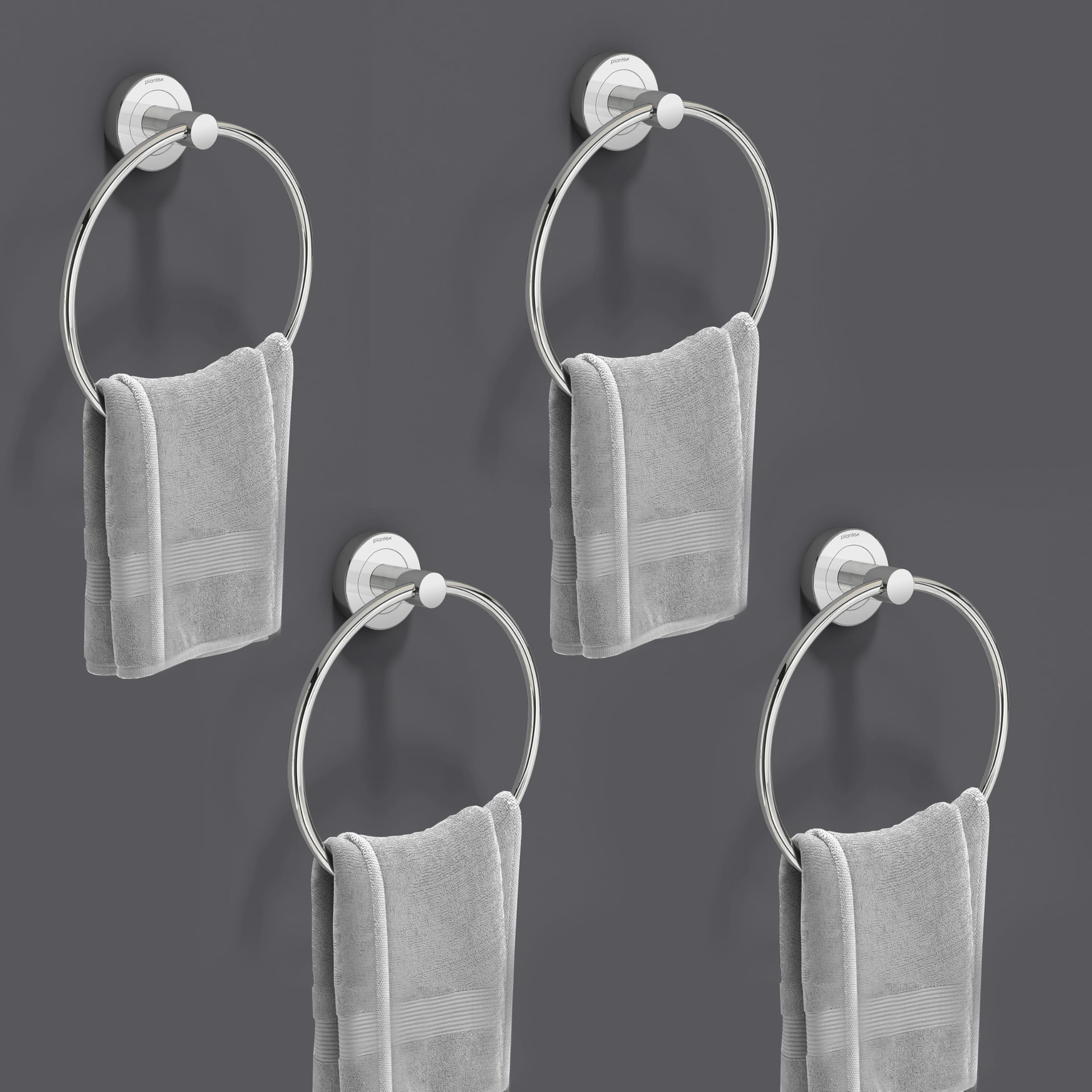 Plantex Stainless Steel Towel Ring for Bathroom/Wash Basin/Napkin-Towel Hanger/Bathroom Accessories (Chrome-Round) - (Pack of 4) (B08JKCPJ61) Amazon Price History, Amazon Price Tracker