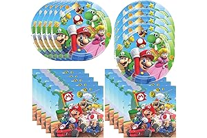 40 Party Napkins for the Mario Birthday Party Decoration