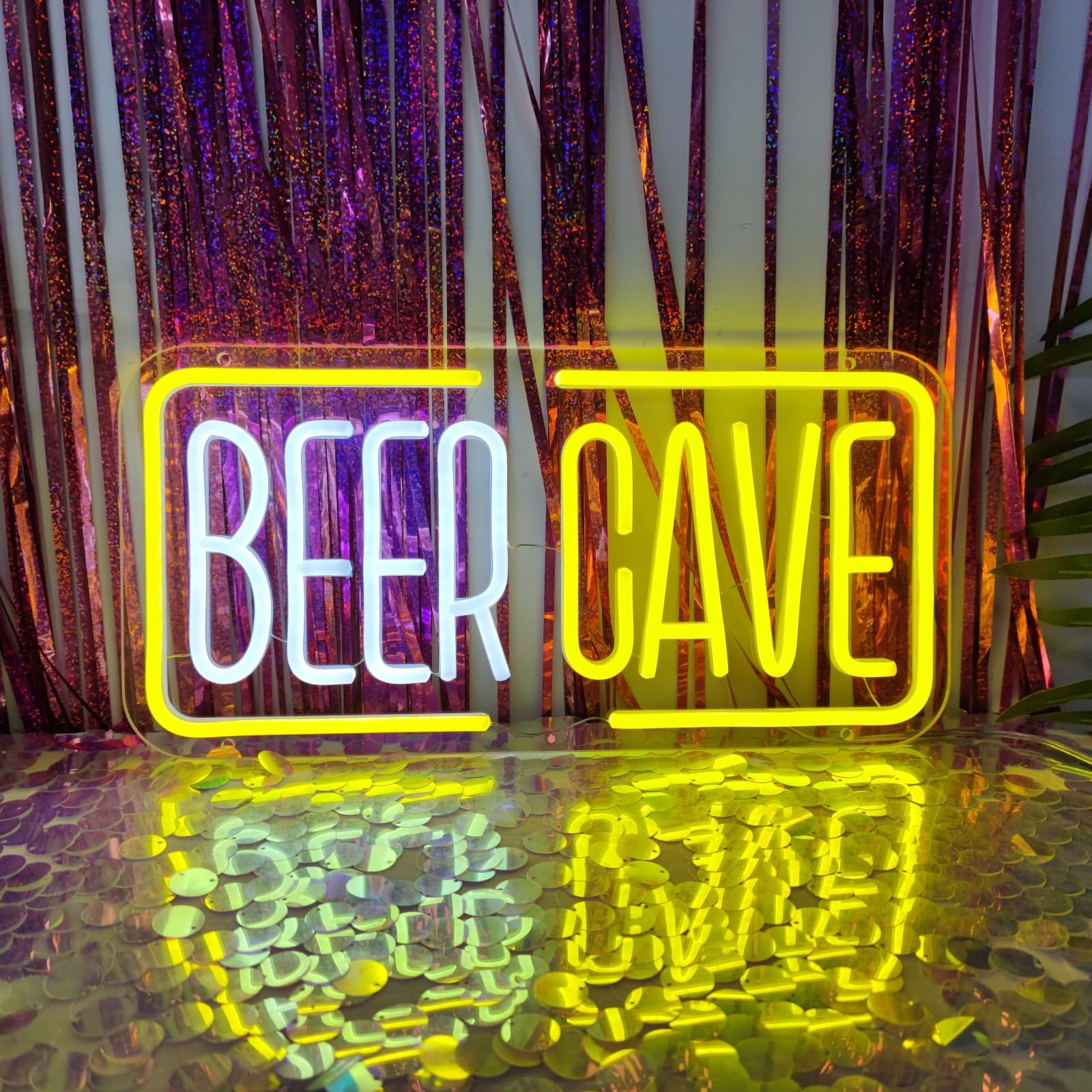 Beer Cave Neon Sign,Beer Neon Lights for Wall Decor,Dimmable Beer