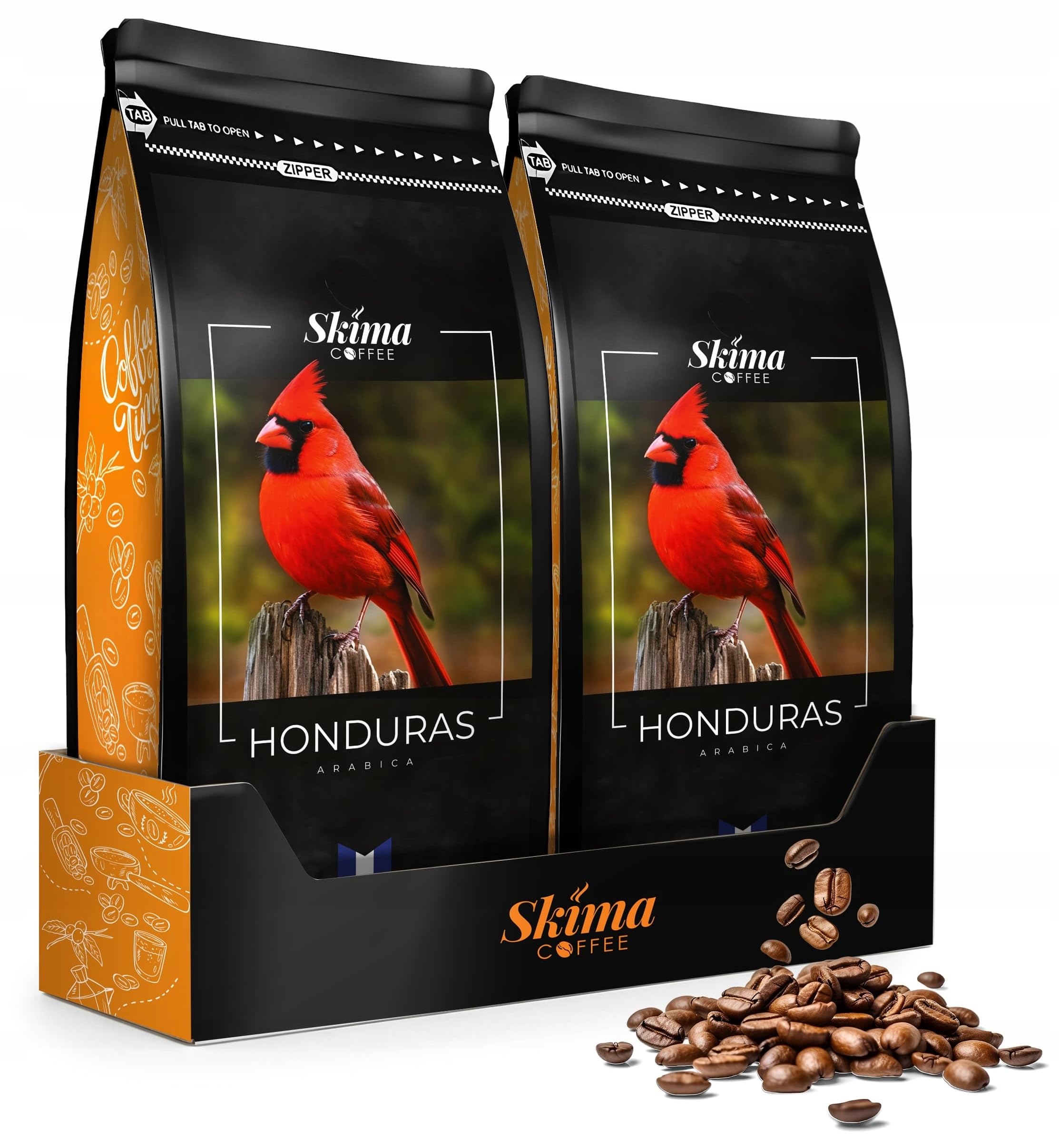 SkimaCoffee Café en grano 2 x 1 kg HONDURAS 100% Arábica recién tostado