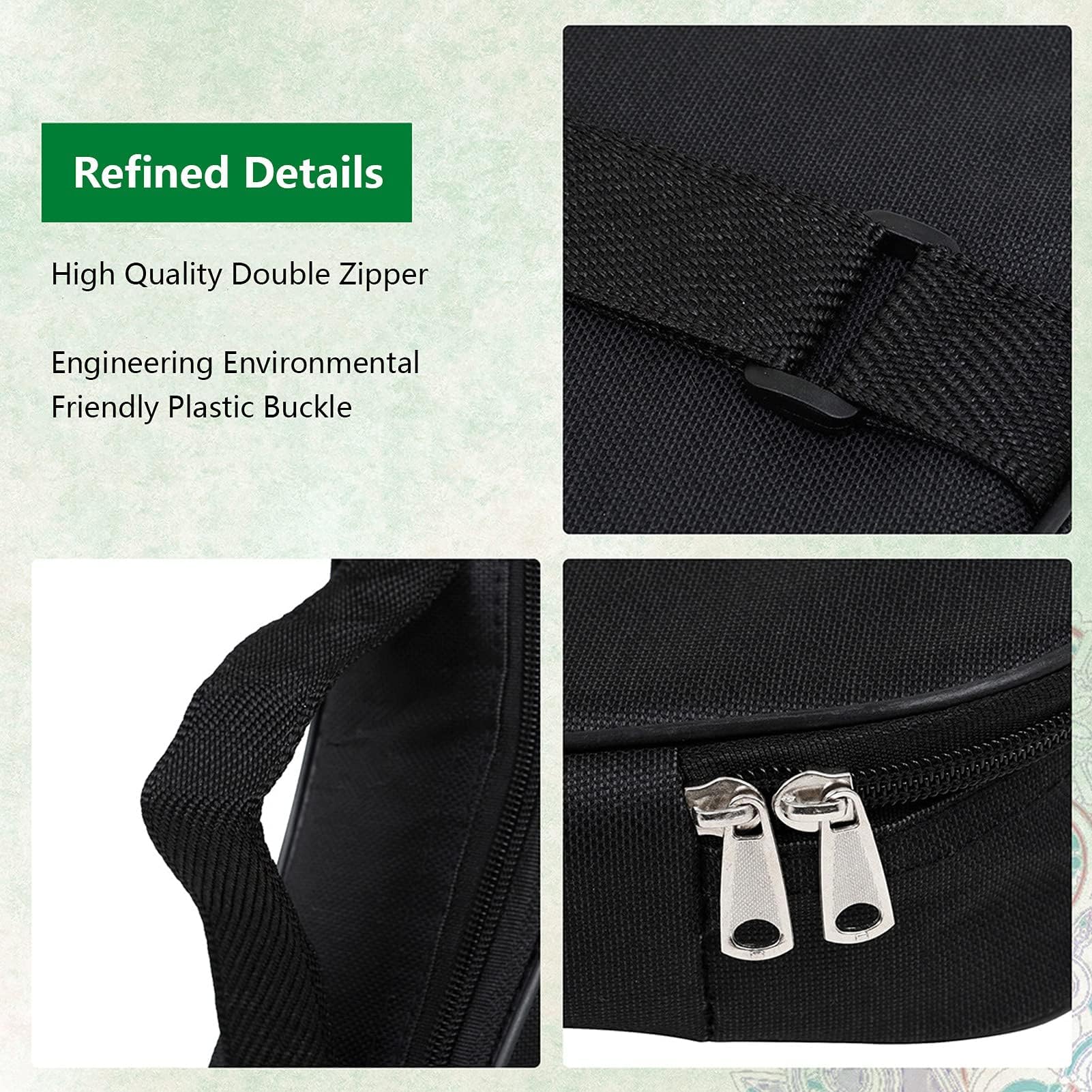 4 String Banjo Tasche, 63,5x26,5x7,5cm/25x10,4x3 Zoll Banjo Organizer Banjo Tasche 4-Saiten-Banjo-Tasche Gig Ethnischer Stil Banjotasche Baumwolle mit verstellbaren Riemen Instrumentenzubehör