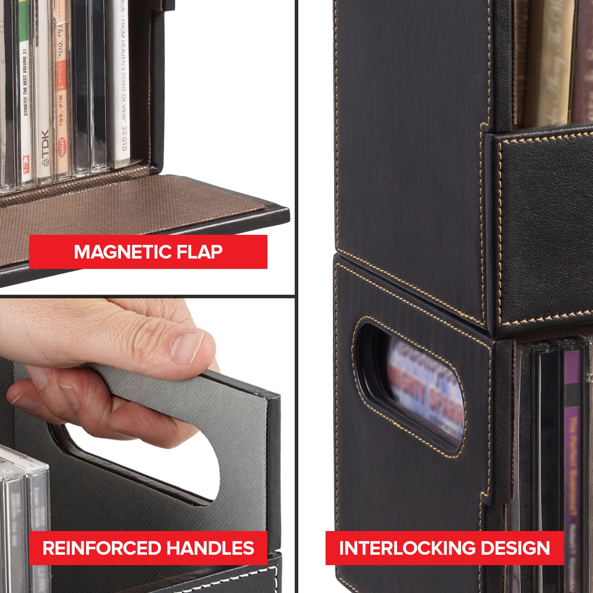 CHANGE DVD BOX ★ Amazon.com: Faux Leather DVD & CD Storage Box - Movie Shelf